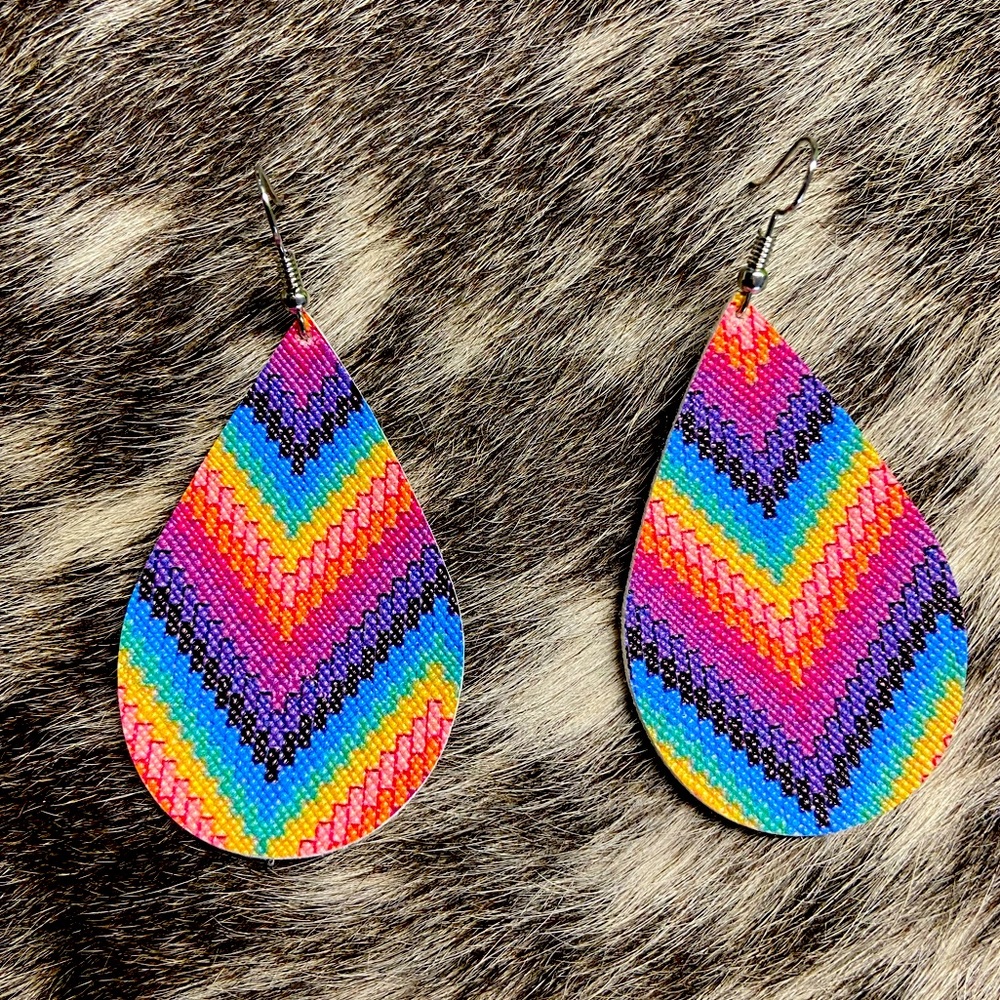🌵Western Aztec Sarape Earrings!